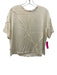 Vince Size XS Cream White Silk Short Sleeve Pintuck Detail Bias Cut Top Cream White / XS