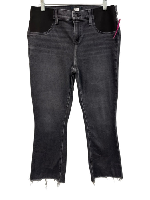 Paige Size 29 Faded Black Cotton Denim Low Rise Raw Hem Elastic Jeans Faded Black / 29