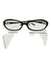 Tiffany & Co. Black & Silver Acetate Narrow Logo case incl Glasses Black & Silver