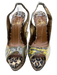 Christian Louboutin Shoe Size 36 Gold, Black & Tan Leather Platform Pumps Gold, Black & Tan / 36