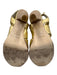 Fendi Shoe Size 36 Gold Leather Upper Metallic Twist Logo Plaque Slingbacks Gold / 36