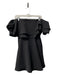 Keepsake Size XS Black Polyester Straight Neck Off Shoulder Flutter Sleeve Dress Black / XS