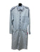 Stella McCartney Size 44 Light Wash Cotton Denim Collared Button Up slit Dress Light Wash / 44