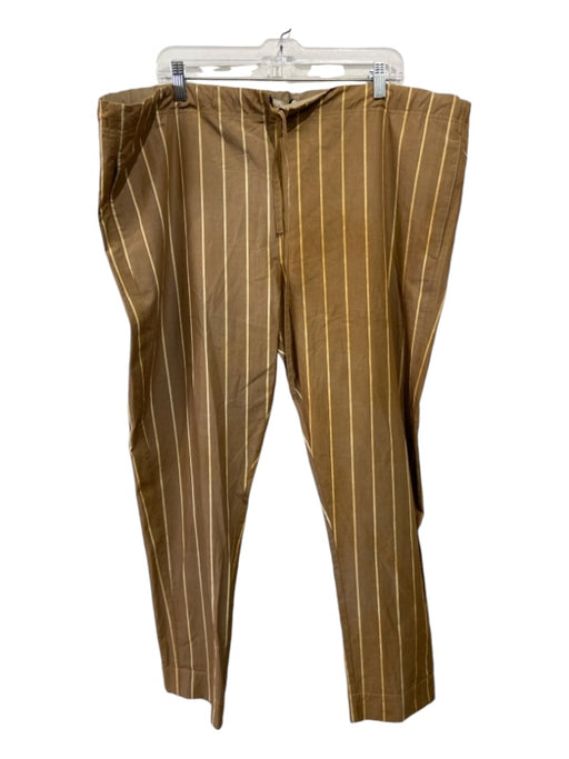 Nick Fouquet Size 44 Brown & Beige Cotton Pinstripe Drawstring Waist Ombre Pants Brown & Beige / 44