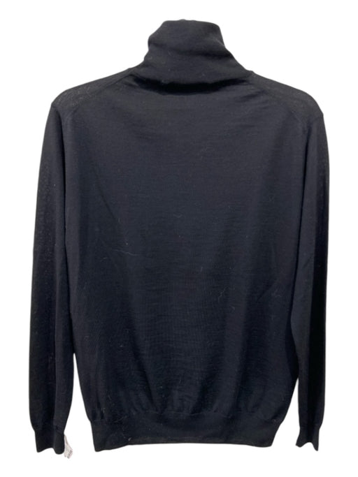 Stella McCartney Size 44 Black Wool Turtleneck Long Sleeve Thin Ribbed Trim Top Black / 44