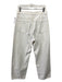 Partow Size 10 White Cotton Denim Button & Zip High Rise Straight Leg Jeans White / 10