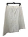 Partow Size 10 White Cotton Blend Midi Assymetric Back Zip Paneled Skirt White / 10