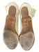 Khaite Shoe Size 39 Beige Leather Calf High Almond Toe Back Zip Booties Beige / 39