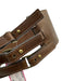 Peter Som Brown Leather Wide Criss Cross Multi Buckle Peg Buckle Belts Brown / Est S