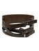 Peter Som Brown Leather Wide Criss Cross Multi Buckle Peg Buckle Belts Brown / Est S