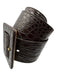 Yves Saint Laurent Brown Alligator Leather Square Buckle Wide Belts Brown / 34