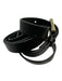 Chloe Black Calfskin Leather Gold Tone Hardware Thin Rectangle Buckle Belts Black / 42