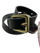 Chloe Black Calfskin Leather Gold Tone Hardware Thin Rectangle Buckle Belts Black / 42