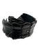 Ter Et Bantine Black Crocodile Leather Elastic Back Peg Clasp Belts Black / 44