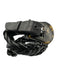 Golden Goose Black Leather Braided Tortoiseshell Buckle Woven Belts Black / 90