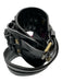 Derek Lam Black Leather Wide Gold Tone Hardware Double Buckle Loop Detail Belts Black / M/L