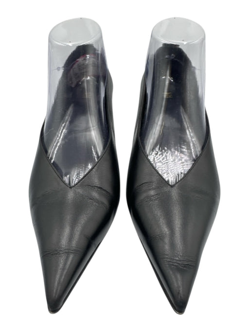 Toteme Shoe Size 39 Black Leather Upper Pointed Toe Sculpted Detail Pumps Black / 39