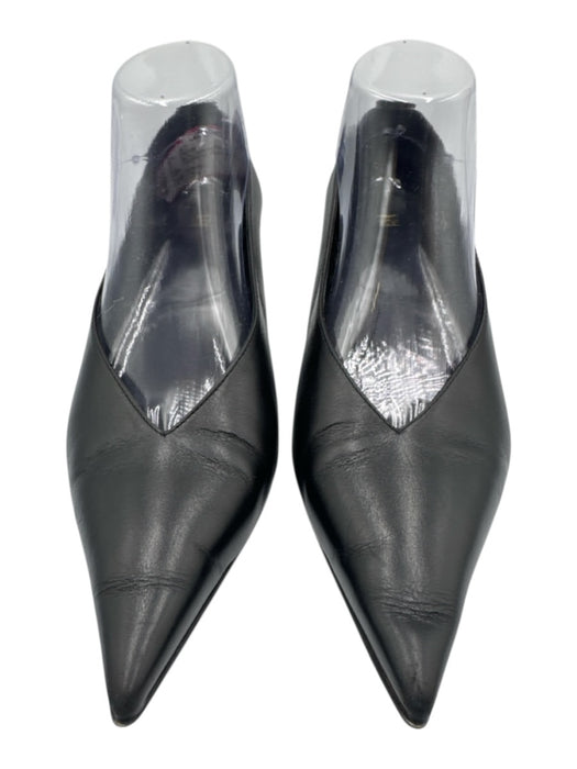 Toteme Shoe Size 39 Black Leather Upper Pointed Toe Sculpted Detail Pumps Black / 39