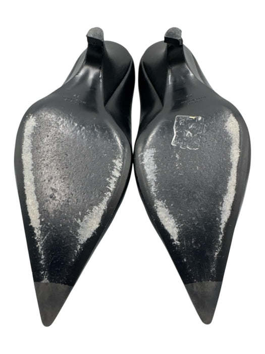 Toteme Shoe Size 39 Black Leather Upper Pointed Toe Sculpted Detail Pumps Black / 39