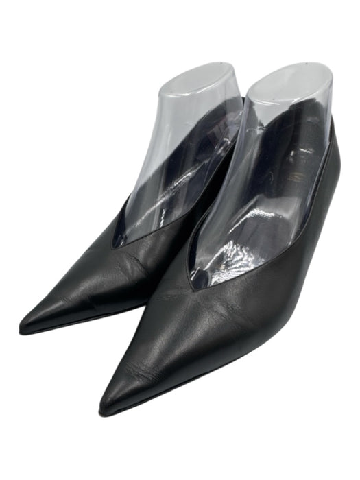 Toteme Shoe Size 39 Black Leather Upper Pointed Toe Sculpted Detail Pumps Black / 39