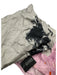 Nick Fouquet Gray, Purple & Black Silk Palm Tree Print Splatter Square scarf Gray, Purple & Black