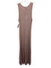 Monica Sarti Size L Pink Viscose Blend Knit Lace Trim Sleeveless Dress Pink / L