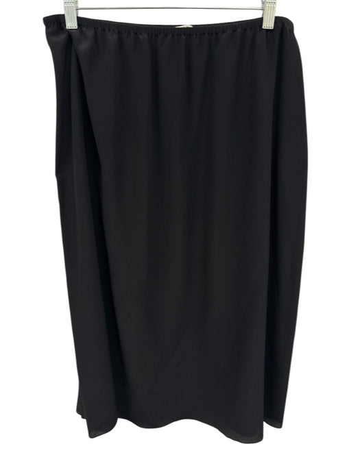 Stella McCartney Size 44 Black Viscose Elastic Waistband Semi Sheer Slip Skirt Black / 44