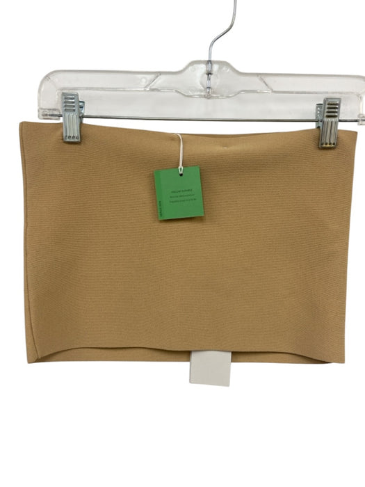 Stella McCartney Size M Beige Viscose Blend Stretch Strapless Tube Bandeau Top Beige / M