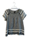 Etoile Isabel Marant Size 2 Gray & Cream Cotton Short Sleeve All Over Print Top Gray & Cream / 2
