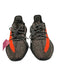 Yeezy Adidas Shoe Size 6 Charcoal Black & Orange Synthetic Knit Lace Up Sneakers Charcoal Black & Orange / 6