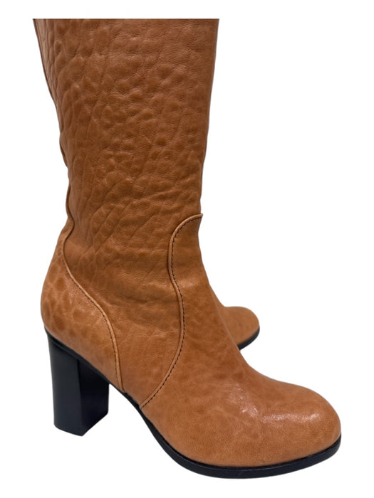 Fendi Shoe Size 35 Camel Brown Leather round toe Buckle Detail Knee High Boots Camel Brown / 35