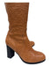 Fendi Shoe Size 35 Camel Brown Leather round toe Buckle Detail Knee High Boots Camel Brown / 35