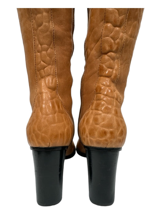 Fendi Shoe Size 35 Camel Brown Leather round toe Buckle Detail Knee High Boots Camel Brown / 35