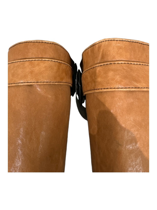 Fendi Shoe Size 35 Camel Brown Leather round toe Buckle Detail Knee High Boots Camel Brown / 35