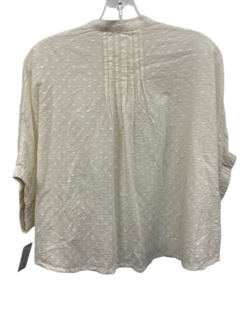 India Collection Emerson Fry Size One Size Off White Cotton Swiss Dot Crop Top Off White / One Size