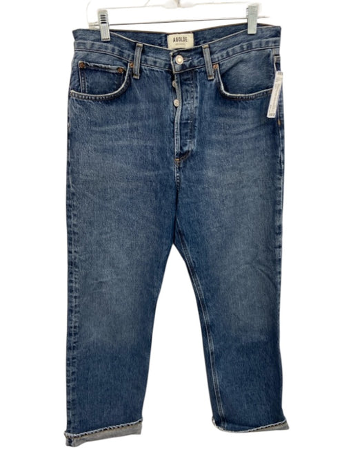 Agolde Size 27 Med Wash Cotton Denim Button Fly 5 Pocket High Rise Jeans Med Wash / 27