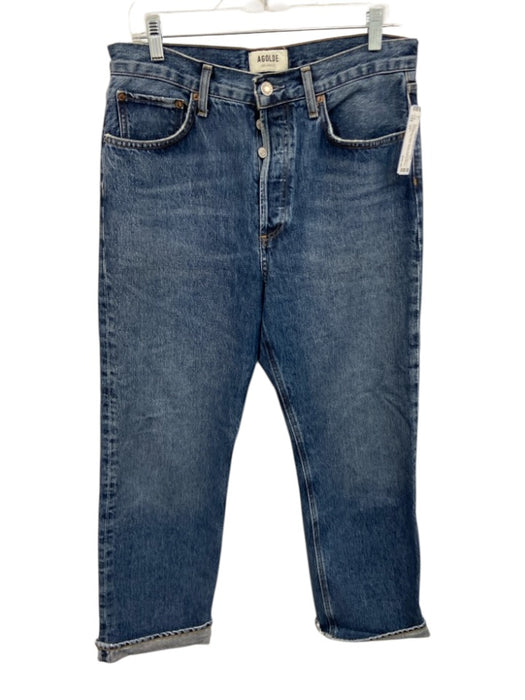 Agolde Size 27 Med Wash Cotton Denim Button Fly 5 Pocket High Rise Jeans Med Wash / 27