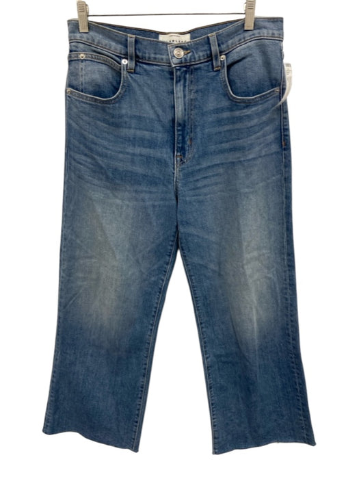 Slvrlake Size 30 Light Wash Cotton Denim High Rise Whiskering Zip & Button Jeans Light Wash / 30