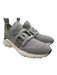 Tods Shoe Size 40 Light Gray & Gray Synthetic Knit Perforated Logo Sneakers Light Gray & Gray / 40