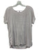 Lake Size Large Lilac & White Cotton Short Sleeve Striped Pajamas Short Set Lilac & White / Large