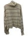 Free People Size XL Cream & Taupe Viscose Blend Long Sleeve Striped Knit Sweater Cream & Taupe / XL