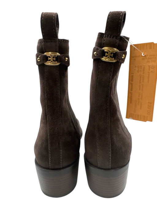 Sam Edelman Shoe Size 9.5 Dark Brown Leather Upper Suede Elastic Boots Dark Brown / 9.5