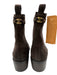Sam Edelman Shoe Size 9.5 Dark Brown Leather Upper Suede Elastic Boots Dark Brown / 9.5