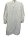 Ann Mashburn Size M Ivory White Linen Eyelet Long Balloon Sleeve Pockets Dress Ivory White / M
