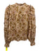 Ulla Johnson Size 4 Brown, Orange, Purple Cotton & Viscose Floral Tie V Neck Top Brown, Orange, Purple / 4