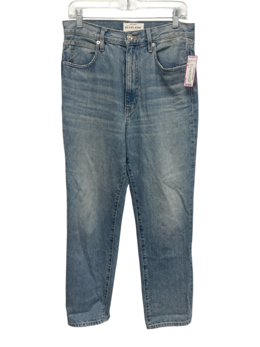 Slvrlake Size 30 Light Wash Cotton Denim High Rise Whiskering Faded Jeans Light Wash / 30