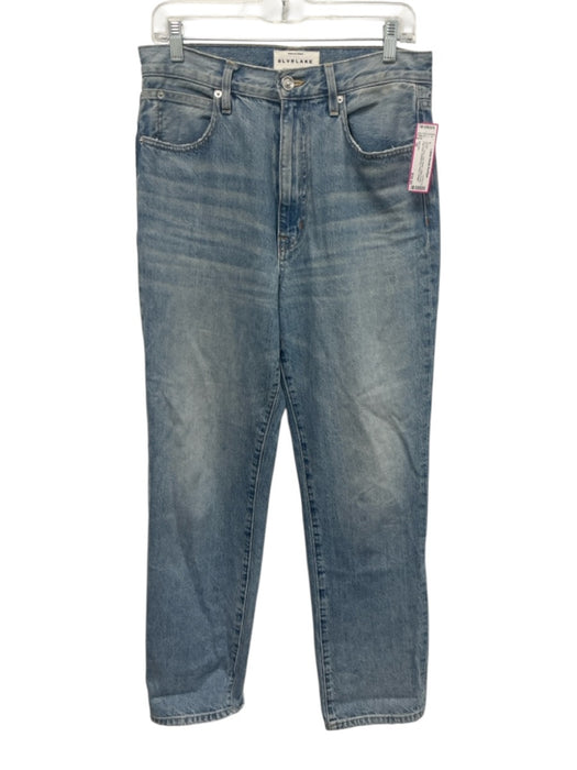 Slvrlake Size 30 Light Wash Cotton Denim High Rise Whiskering Faded Jeans Light Wash / 30