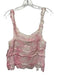 Love Shack Fancy Size Large Pink & White Cotton Sleeveless Tie Dye Top Pink & White / Large