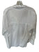Vince Size M White Cotton Long Sleeve Split Neck Collar Top White / M