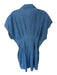 Loft Size M Med Dark Wash Tencel Cap Sleeve Pleat Detail Button Down Dress Med Dark Wash / M